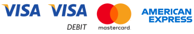 Accepted cards: Visa, Visa Debit, Mastercard and American Express